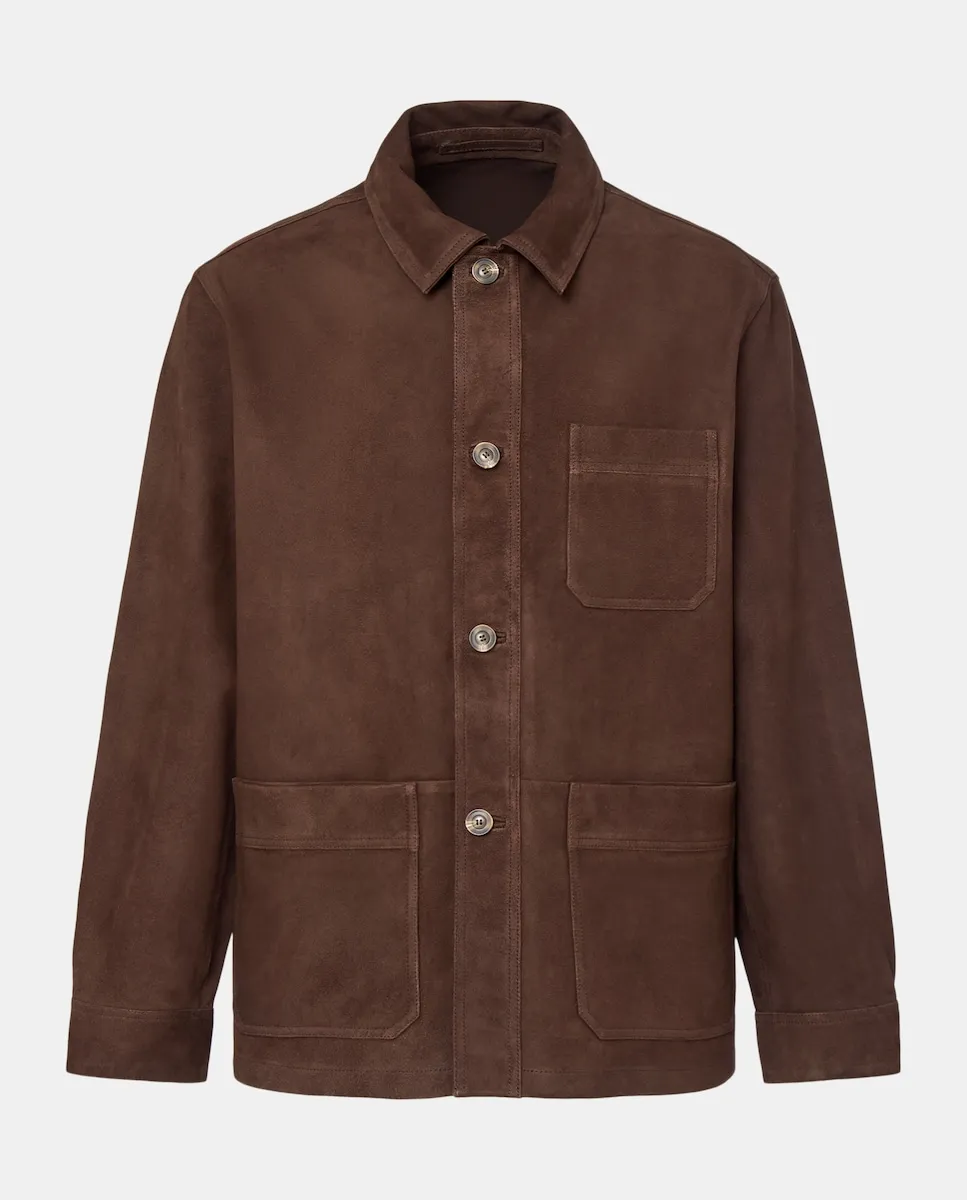 Мужская замшевая рабочая куртка Emidio Tucci, темно-коричневый
Мужская замшевая рабочая куртка Emidio Tucci, темно-коричневый