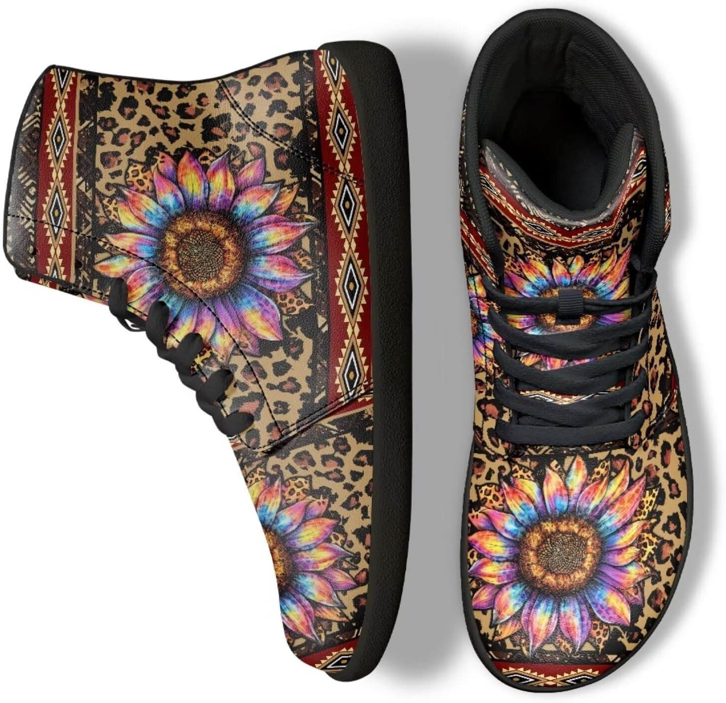 Кроссовки Binienty High Top Barefoot для женщин и мужчин, модные с нулевым перепадом, водонепроницаемые походные ботинки из ПУ-кожи, Aztec Leopard Gradient Sunflower
Кроссовки Binienty High Top Barefoot для женщин и мужчин, модные с нулевым перепадом, водонепроницаемые походные ботинки из ПУ-кожи, Aztec Leopard Gradient Sunflower