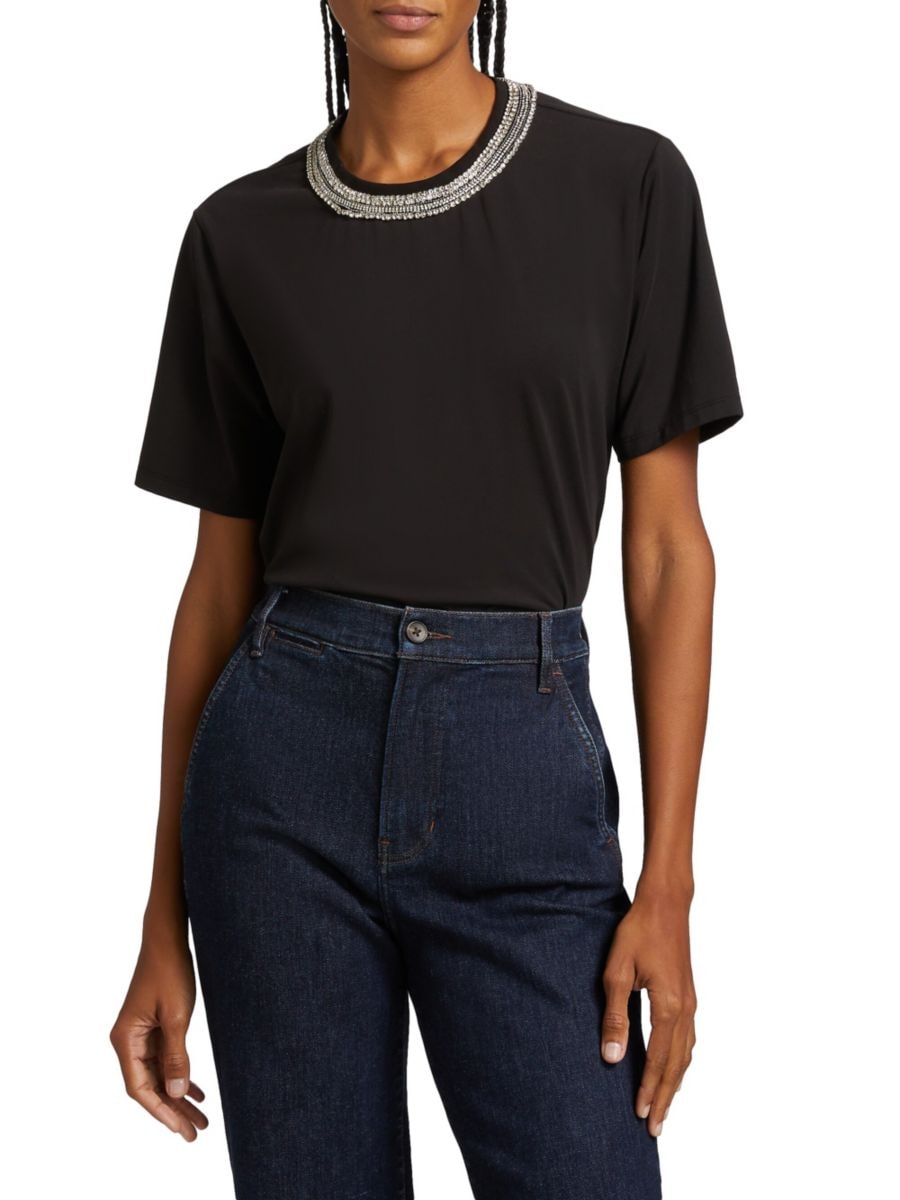 Футболка с короткими рукавами Sebastian, украшенная кристаллами Veronica Beard, черный
Футболка с короткими рукавами Sebastian, украшенная кристаллами Veronica Beard, черный