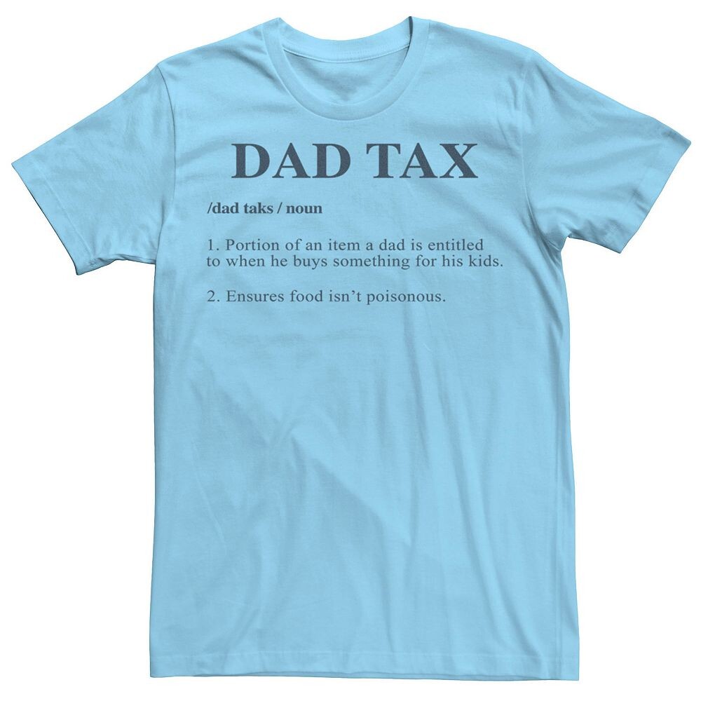Мужская футболка с надписью «Dad Tax Definition» Licensed Character, цвет Light Blue
Мужская футболка с надписью «Dad Tax Definition» Licensed Character, цвет Light Blue
