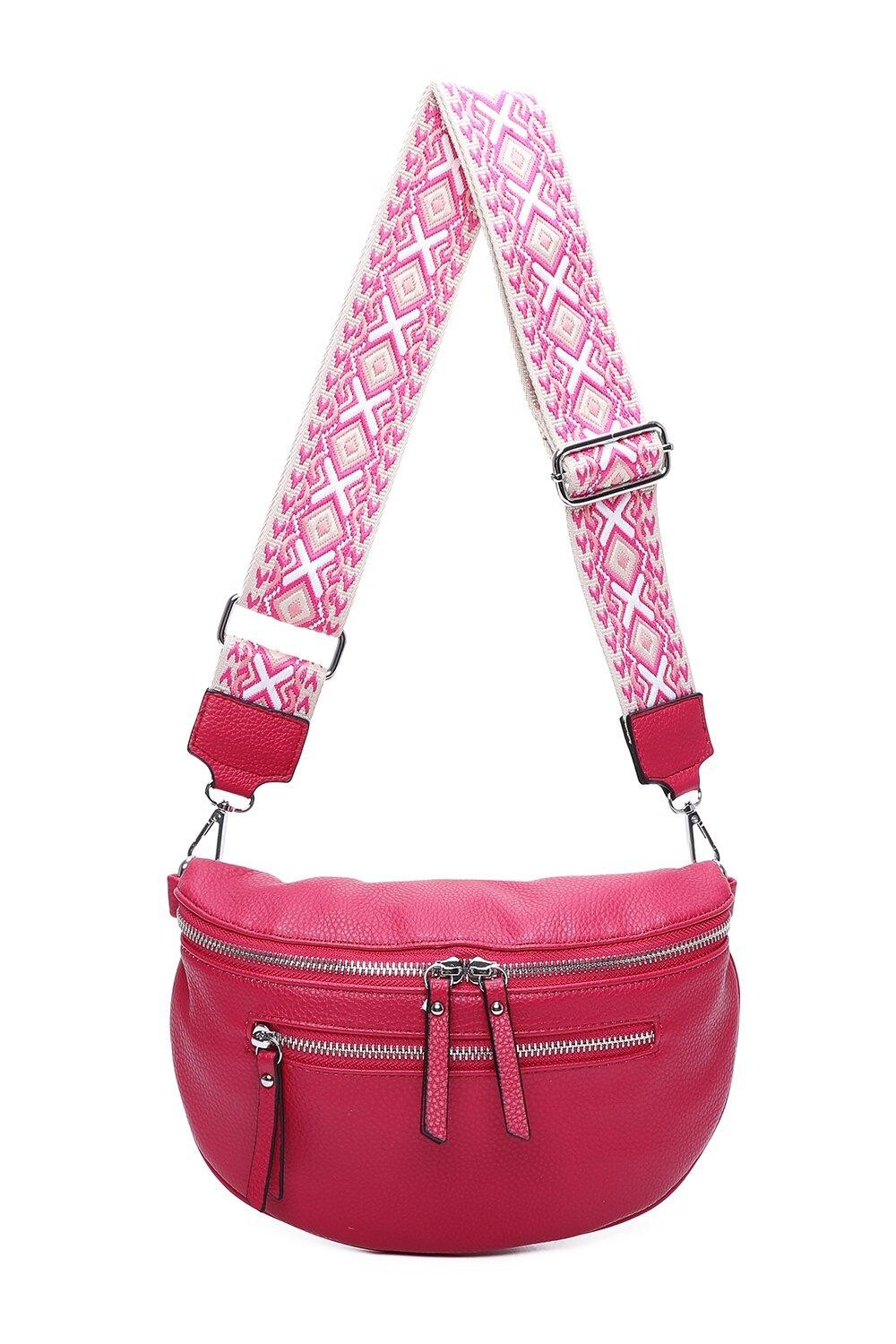 Сумка через плечо Bara из искусственной кожи с тройной молнией и холщовым ремешком Fontanella Fashion, розовый
Сумка через плечо Bara из искусственной кожи с тройной молнией и холщовым ремешком Fontanella Fashion, розовый