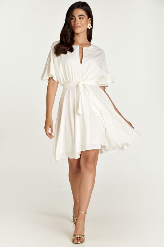 Платье цвета экрю с рюшами на рукавах Conquista, экрю
Платье цвета экрю с рюшами на рукавах Conquista, экрю