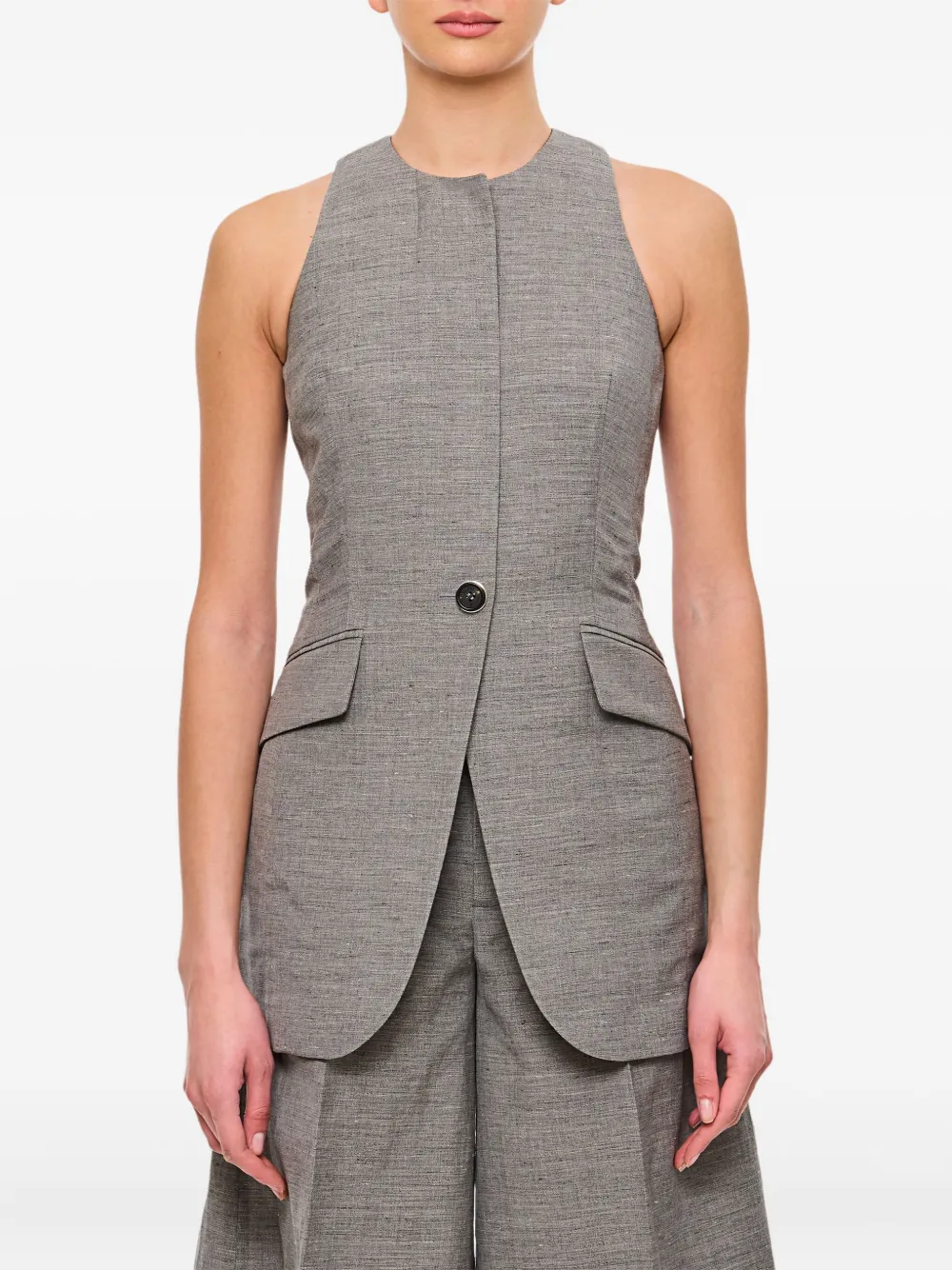 Жилет с халтер-воротом Durazzi Milano, серый
Жилет с халтер-воротом Durazzi Milano, серый