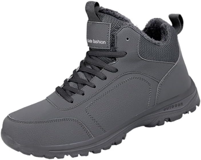 Мужские зимние высокие спортивные кроссовки, теплые и легкие повседневные обувь с плюшевым воротником, подходят для активного отдыха и путешествий Hoalox, серый
Мужские зимние высокие спортивные кроссовки, теплые и легкие повседневные обувь с плюшевым воротником, подходят для активного отдыха и путешествий Hoalox, серый