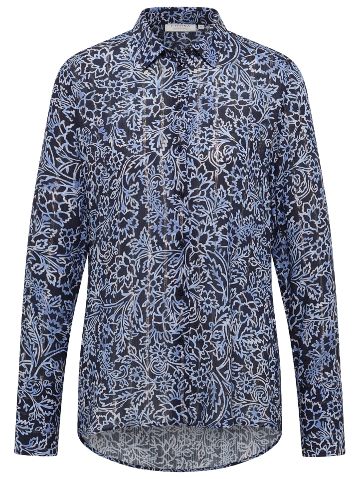 Eterna Блузка прямого кроя темно-синего цвета
Eterna Блузка прямого кроя темно-синего цвета