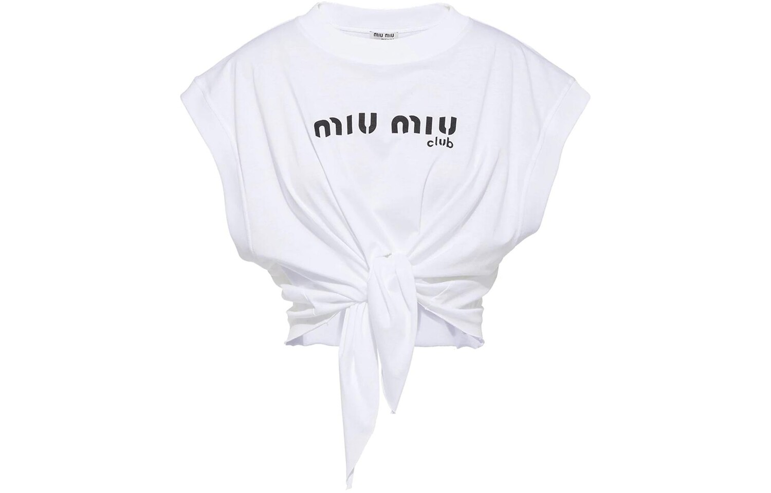 Укороченный топ Miu Miu, белый
Укороченный топ Miu Miu, белый