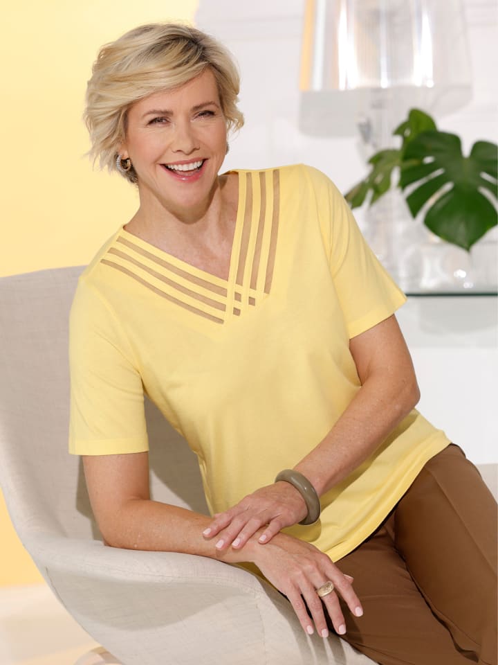 Рубашка с короткими рукавами лимонного цвета WITT WEIDEN
Рубашка с короткими рукавами лимонного цвета WITT WEIDEN