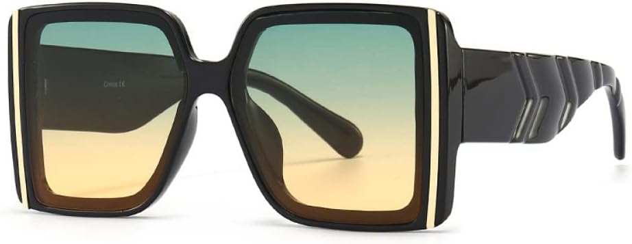 Ретро-солнцезащитные очки с градиентным переходом цвета для женщин и защитой от УФ-излучения UV400 для мужчин. Солнцезащитные очки большого размера LANGSER, Black Green Yellow
Ретро-солнцезащитные очки с градиентным переходом цвета для женщин и защитой от УФ-излучения UV400 для мужчин. Солнцезащитные очки большого размера LANGSER, Black Green Yellow