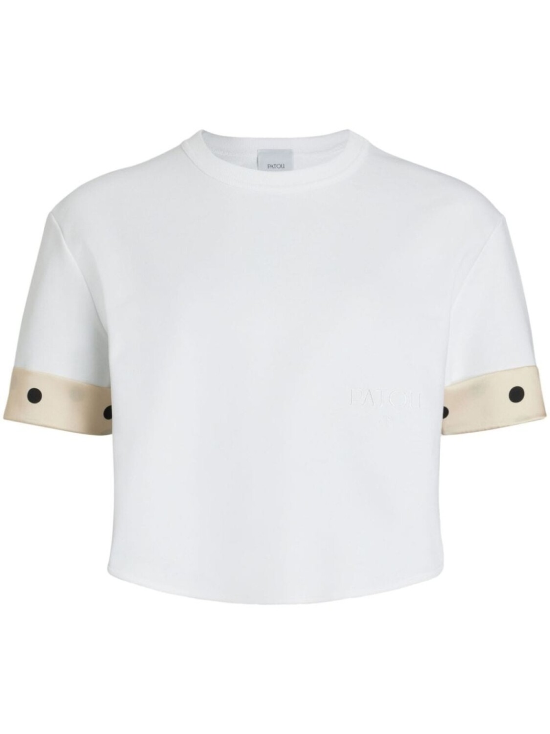 Patou укороченная футболка из органического хлопка, белый
Patou укороченная футболка из органического хлопка, белый