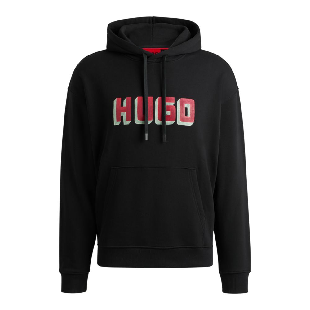 Толстовка с капюшоном из хлопка френч-терри с логотипом HUGO, черный
Толстовка с капюшоном из хлопка френч-терри с логотипом HUGO, черный