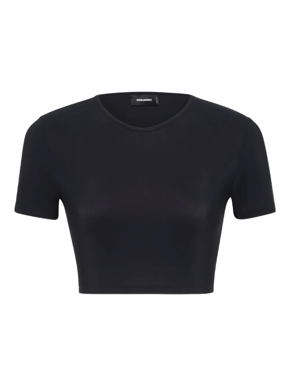 Укороченная футболка с короткими рукавами в рубчик DSQUARED2, черный
Укороченная футболка с короткими рукавами в рубчик DSQUARED2, черный