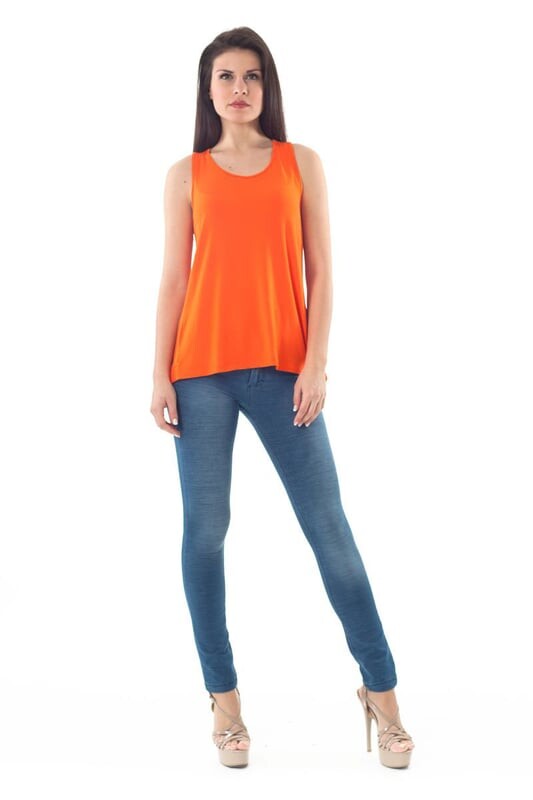 Топ без рукавов с вырезом на спине Conquista, оранжевый
Топ без рукавов с вырезом на спине Conquista, оранжевый