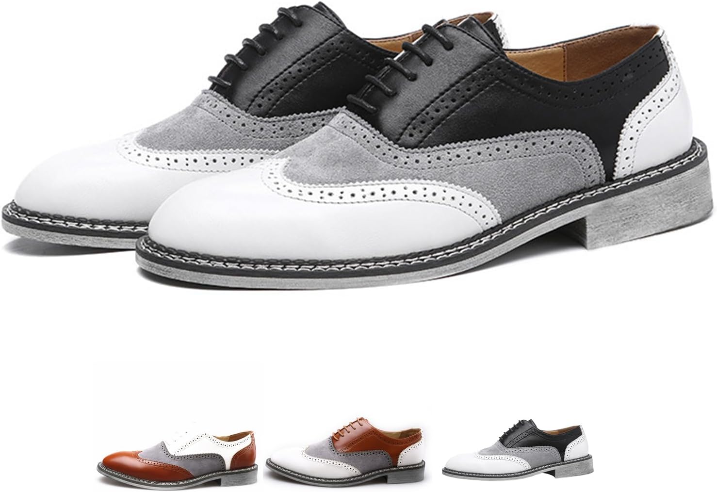 Мужские оксфорды GLBDU Wingtip с двухцветной вставкой и перфорацией: модные классические кожаные туфли с круглым носком и шнуровкой, низкий верх, черный
Мужские оксфорды GLBDU Wingtip с двухцветной вставкой и перфорацией: модные классические кожаные туфли с круглым носком и шнуровкой, низкий верх, черный