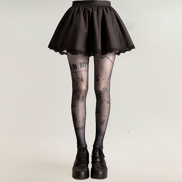 Женские ажурные колготки с узором в виде нот и пианино Anna-Kaci, Black
Женские ажурные колготки с узором в виде нот и пианино Anna-Kaci, Black