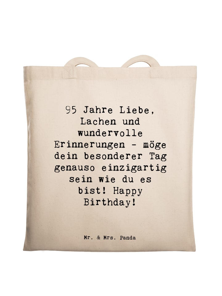 Сумка через плечо с надписью 95 лет кремового цвета Mr. & Mrs. Panda
Сумка через плечо с надписью 95 лет кремового цвета Mr. & Mrs. Panda