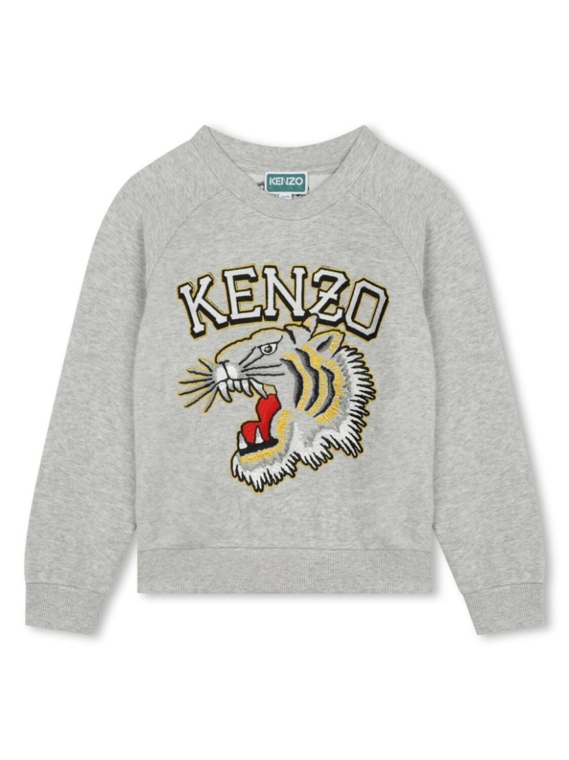 Kenzo Kids толстовка Kotora с вышивкой, серый 
Kenzo Kids толстовка Kotora с вышивкой, серый