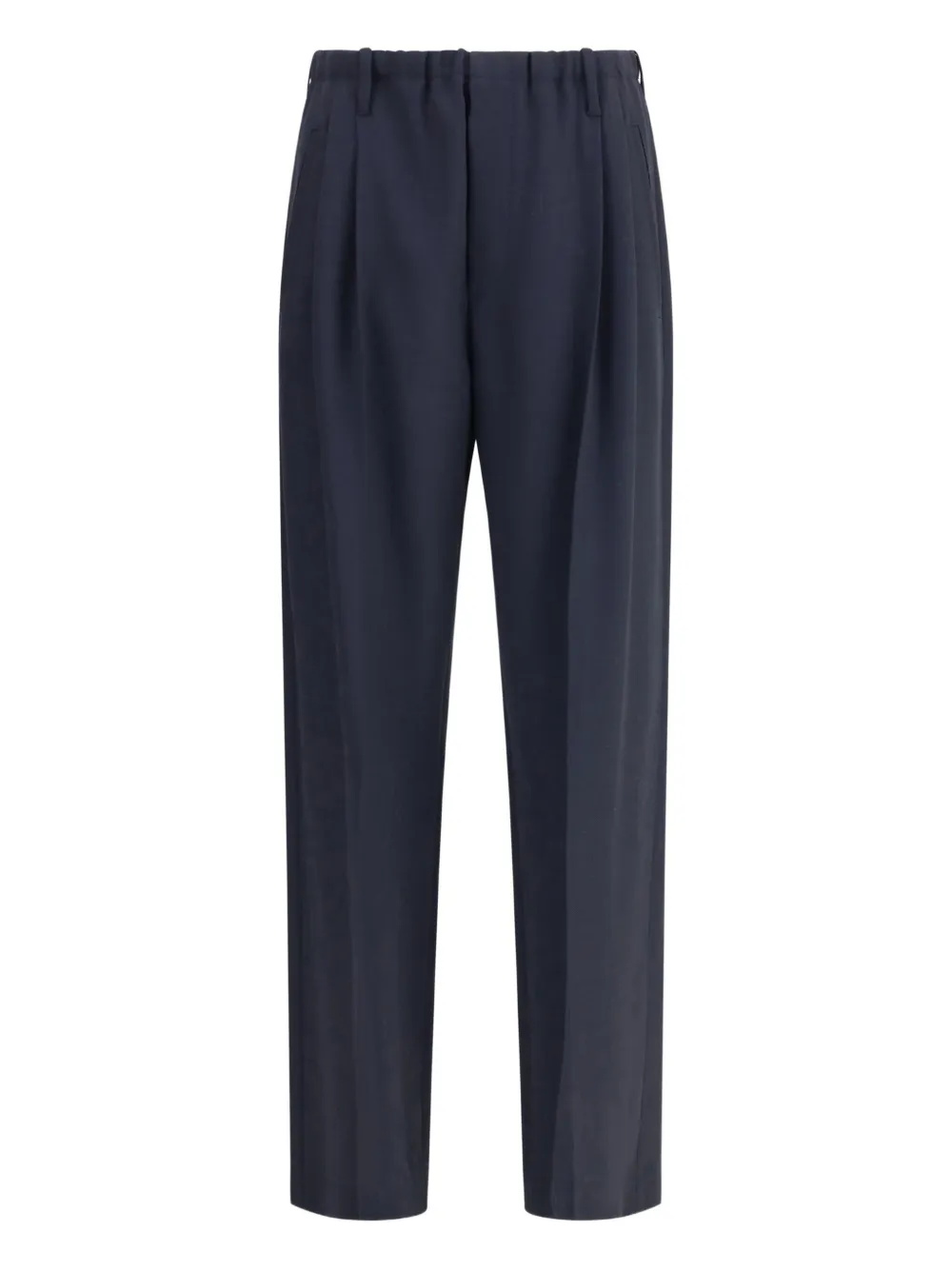 Брюки со складками и эластичным поясом Brunello Cucinelli, черный 
Брюки со складками и эластичным поясом Brunello Cucinelli, черный