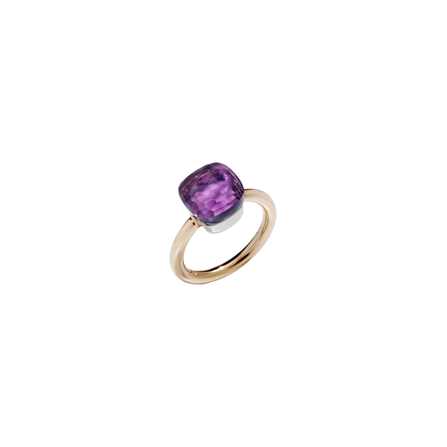 Кольцо nudo - кольцо из розового золота с кастом из белого золота и ограненной аметистом - a.a110/o6/oi POMELLATO
Кольцо nudo - кольцо из розового золота с кастом из белого золота и ограненной аметистом - a.a110/o6/oi POMELLATO