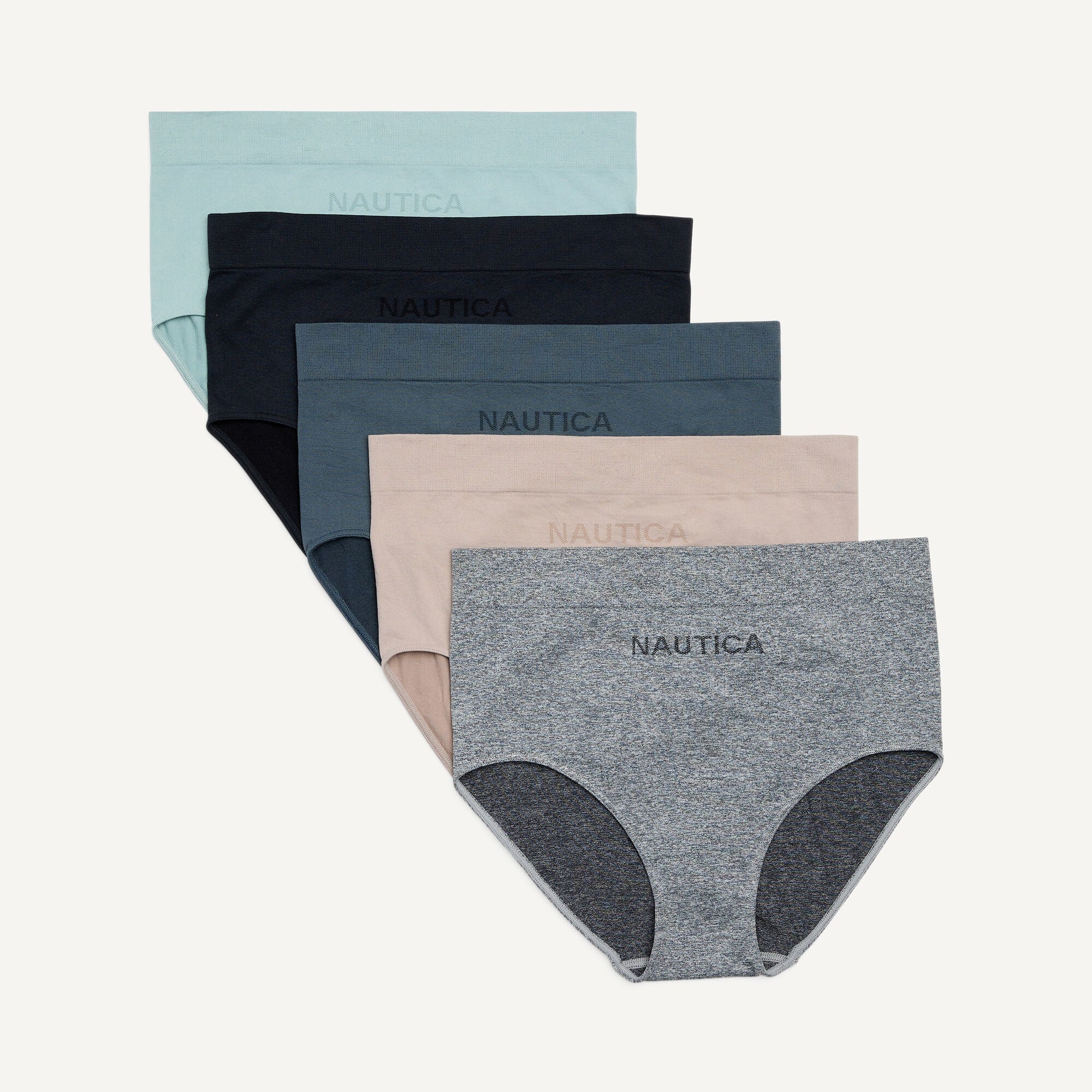 Женские бесшовные трусы Nautica, 5 штук, Mercury Heather
Женские бесшовные трусы Nautica, 5 штук, Mercury Heather