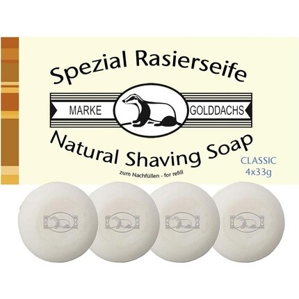 Сменный блок для мыла для бритья 4X, 33 г — экономичная упаковка из 4 шт., Golddachs
Сменный блок для мыла для бритья 4X, 33 г — экономичная упаковка из 4 шт., Golddachs