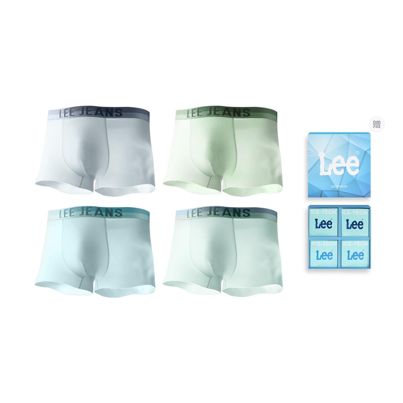 Lee Подарочный набор мужского белья SS23 Ice Series, 4 штуки
Lee Подарочный набор мужского белья SS23 Ice Series, 4 штуки