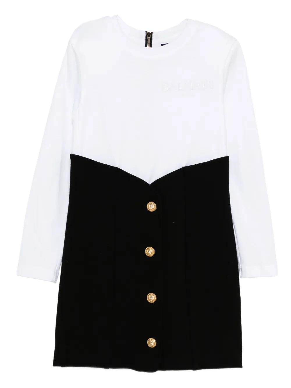 Платье в стиле колор-блок Balmain Kids, белый
Платье в стиле колор-блок Balmain Kids, белый