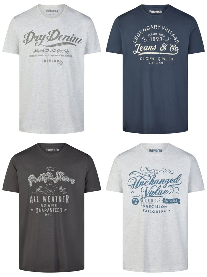 Набор из 4 разноцветных футболок RIVLeon
Набор из 4 разноцветных футболок RIVLeon