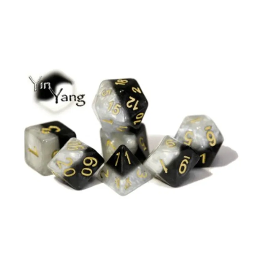 Поликомплект - Инь-Янь с золотом (7), Halfsies Dice
Поликомплект - Инь-Янь с золотом (7), Halfsies Dice