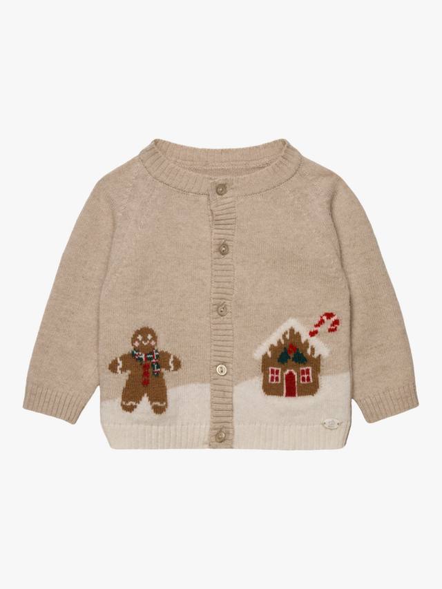Детский кардиган с узором пряничного человечка из шерстяной смеси Trotters, Light Oatmeal
Детский кардиган с узором пряничного человечка из шерстяной смеси Trotters, Light Oatmeal