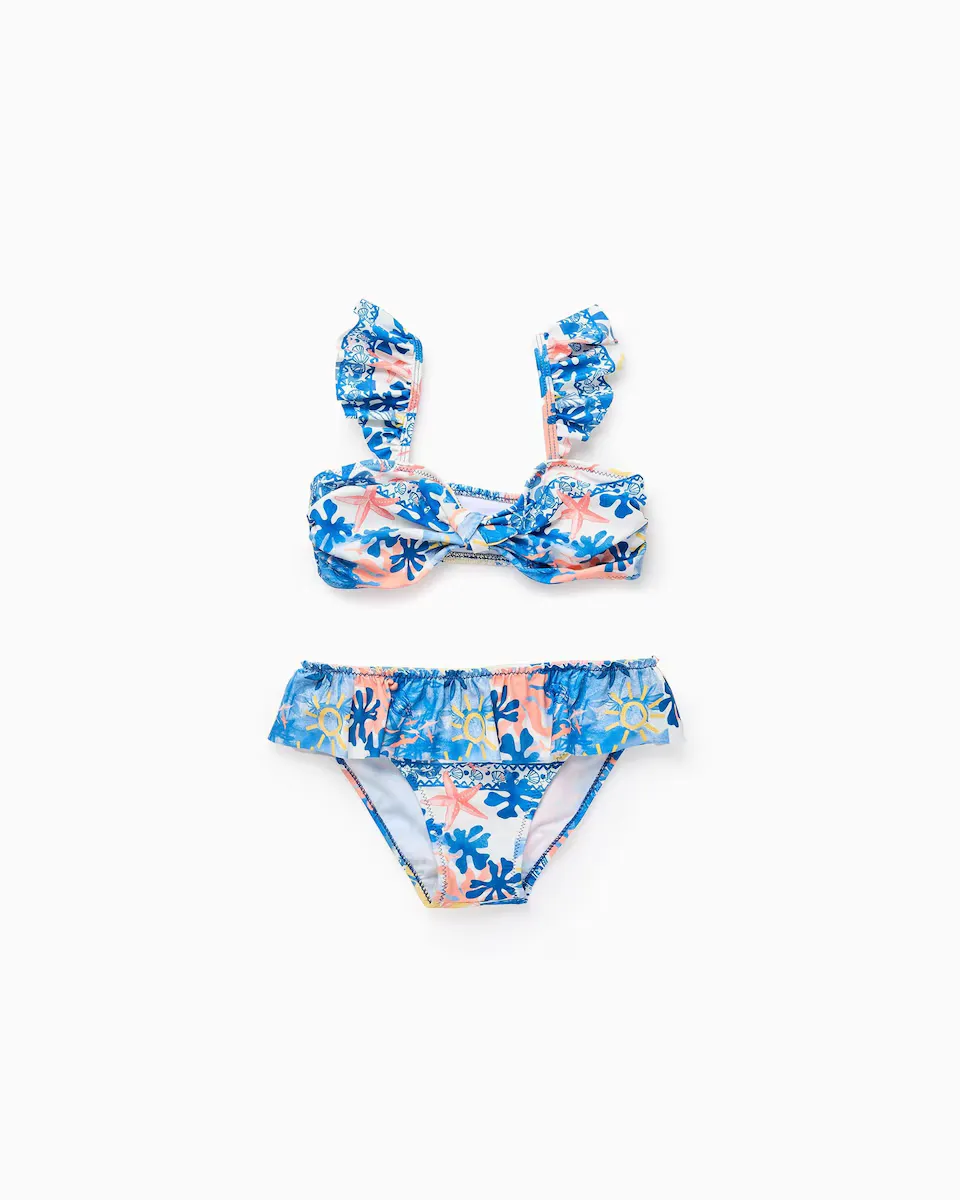 Бикини для девочки с оборками и бантом Zippy, белый
Бикини для девочки с оборками и бантом Zippy, белый