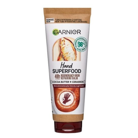Регенерирующий крем для рук с маслом какао и керамидами какао, 75 мл Garnier, Hand Superfood
Регенерирующий крем для рук с маслом какао и керамидами какао, 75 мл Garnier, Hand Superfood
