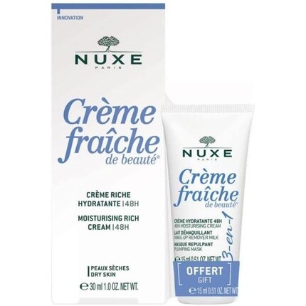 Насыщенный увлажняющий крем 30 мл + универсальный крем 3 в 1 15 мл, Nuxe
Насыщенный увлажняющий крем 30 мл + универсальный крем 3 в 1 15 мл, Nuxe