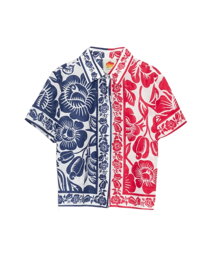 Рубашка с цветочным узором и короткими рукавами. Farm Rio, мультиколор
Рубашка с цветочным узором и короткими рукавами. Farm Rio, мультиколор