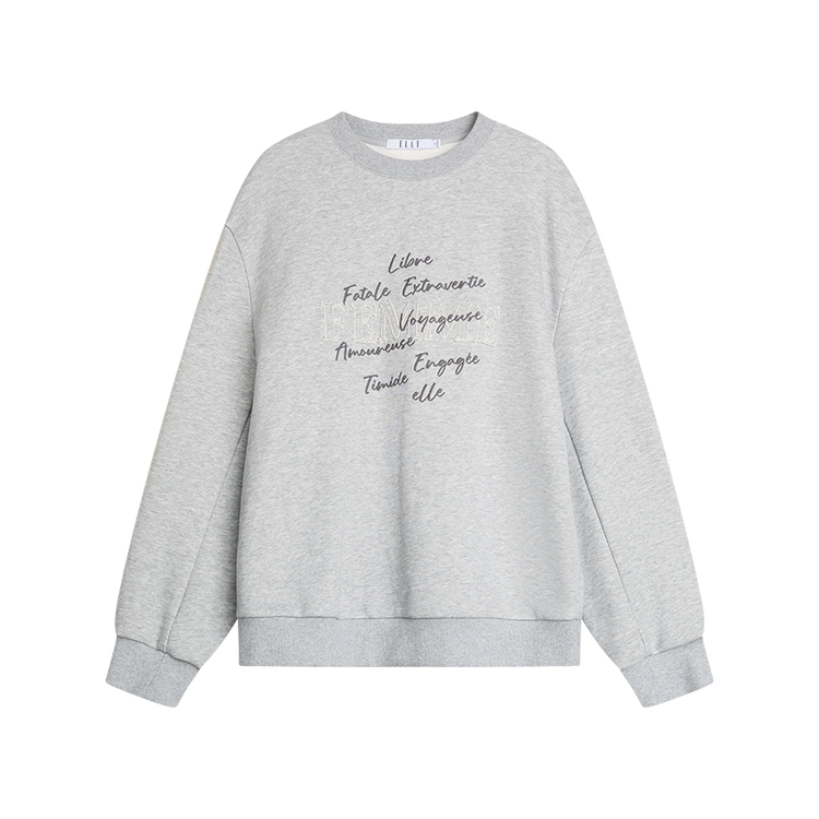 ELLE Свитшот Women's Light Gray Crew Neck Moderate
ELLE Свитшот Women's Light Gray Crew Neck Moderate