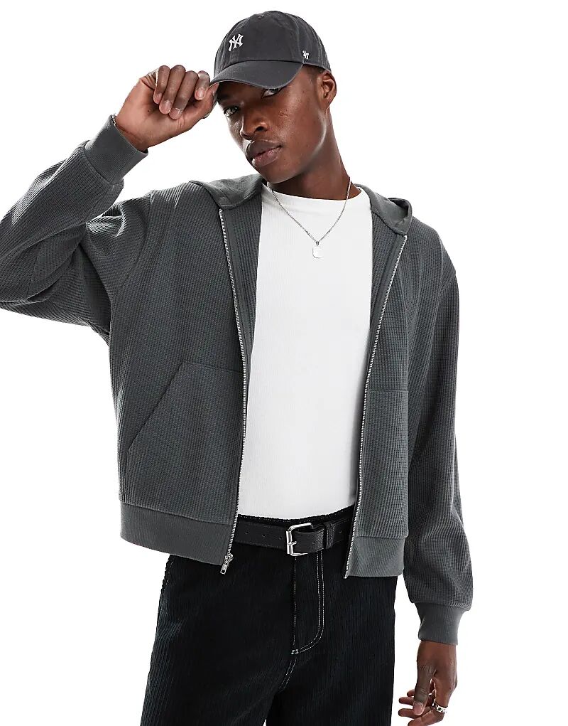 Толстовка свободного кроя ASOS DESIGN серого цвета с вафельной текстурой
Толстовка свободного кроя ASOS DESIGN серого цвета с вафельной текстурой