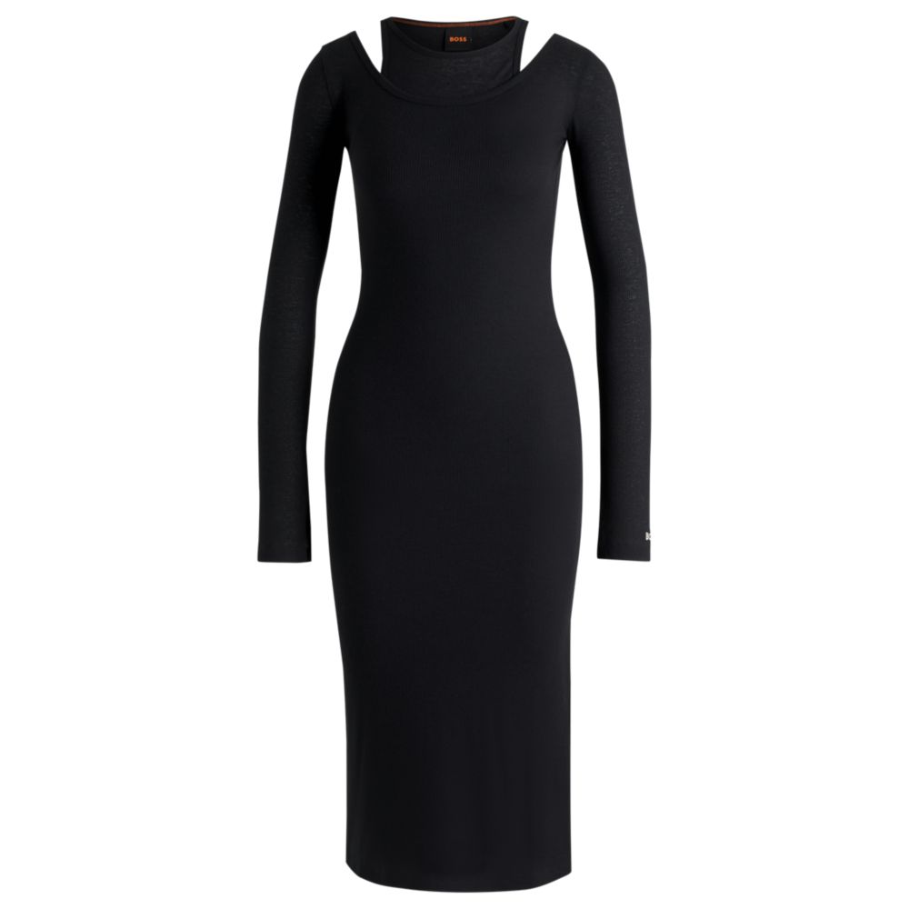 Платье «два в одном» с эффектом многослойности BOSS, черный
Платье «два в одном» с эффектом многослойности BOSS, черный