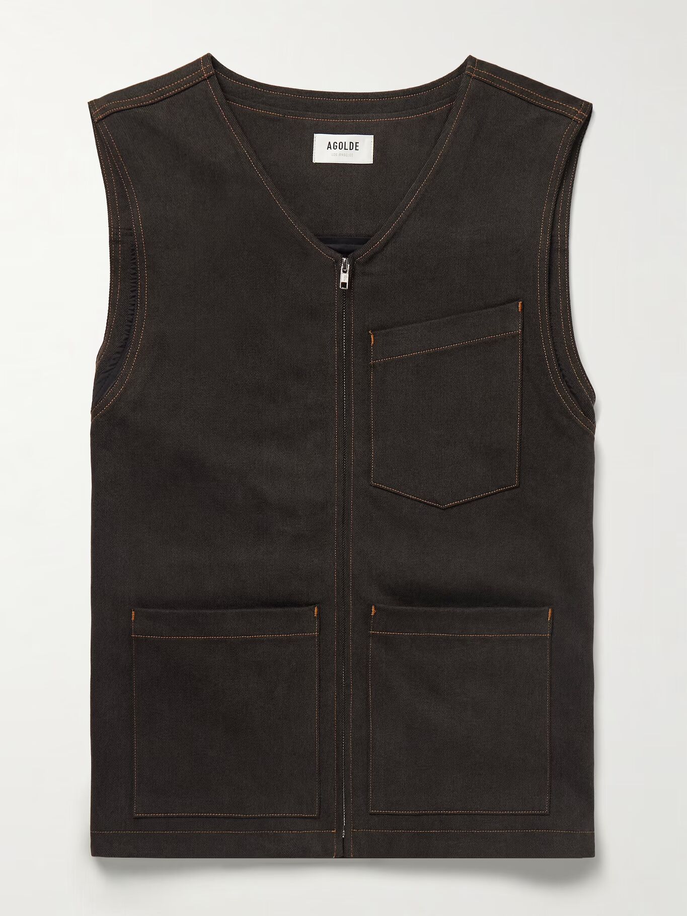 Жилет из денима Ogden AGOLDE, коричневый 
Жилет из денима Ogden AGOLDE, коричневый