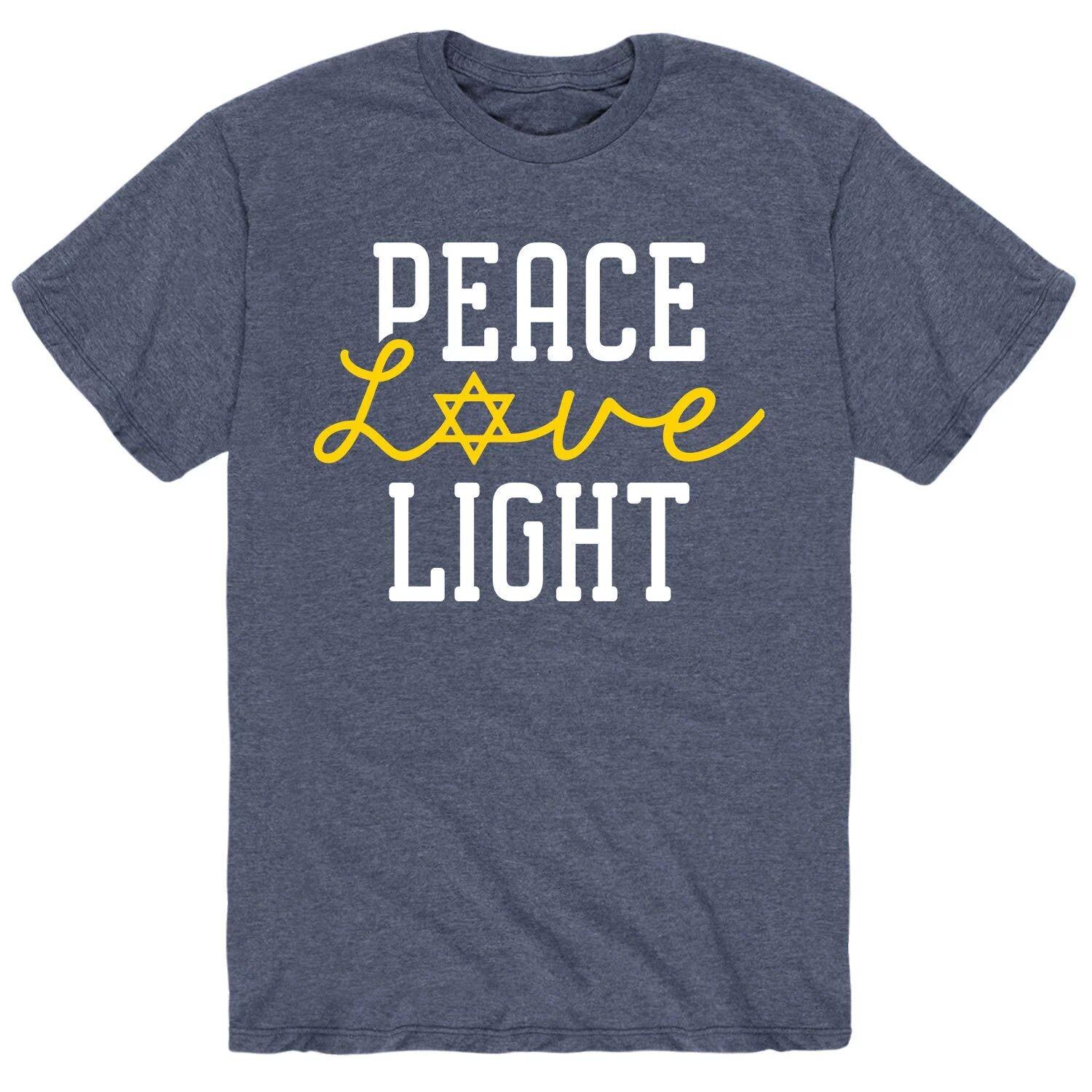 Мужская футболка "Peace Love Light" для Хануки Licensed Character
Мужская футболка "Peace Love Light" для Хануки Licensed Character