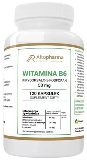 AltoPharma, Витамин B6 P-5-P, 120 капс. Inna marka 
AltoPharma, Витамин B6 P-5-P, 120 капс. Inna marka