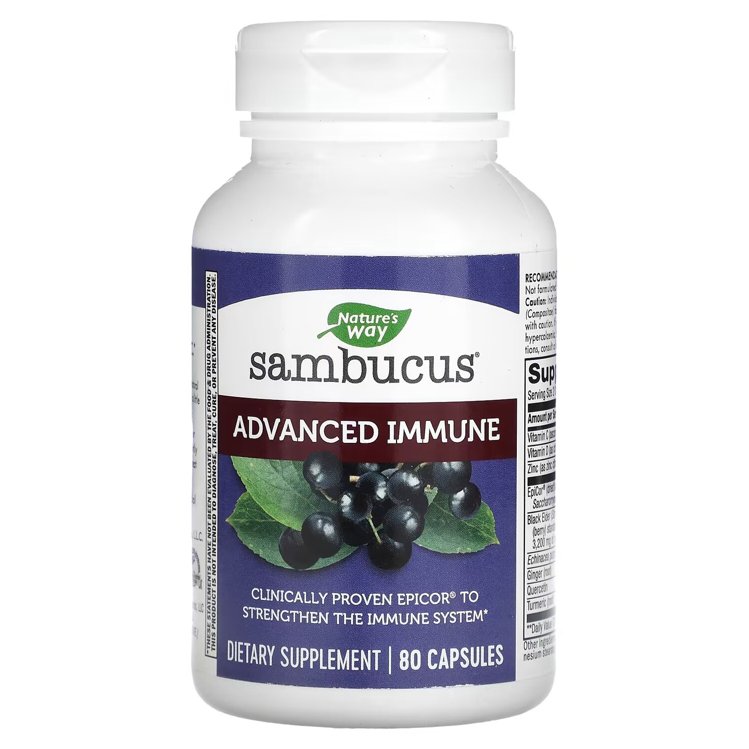 Добавка Nature's Way Sambucus Advanced Immune, 80 капсул
Добавка Nature's Way Sambucus Advanced Immune, 80 капсул