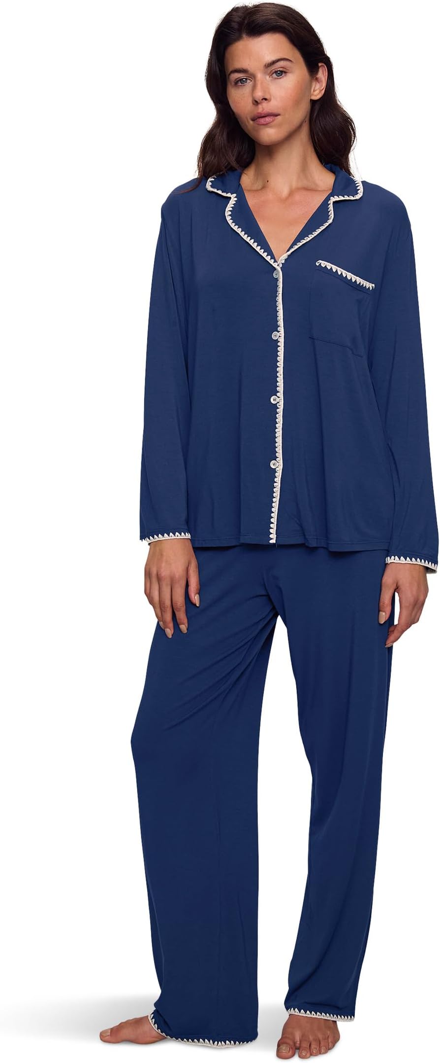 Пижама Eberjey Frida Long Pj Set, цвет Navy/Ivory
Пижама Eberjey Frida Long Pj Set, цвет Navy/Ivory