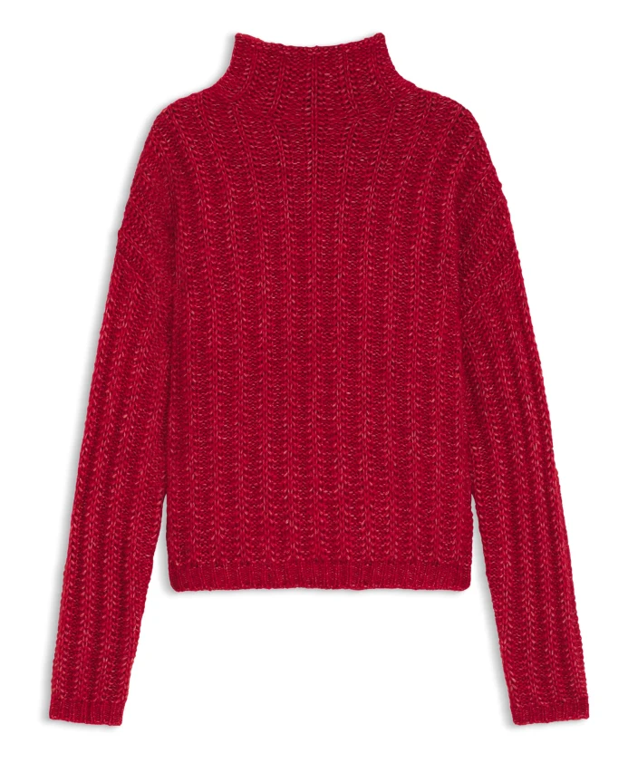 Свободный ребристый вязаный свитер со стоячим воротником Hugo, красный
Свободный ребристый вязаный свитер со стоячим воротником Hugo, красный