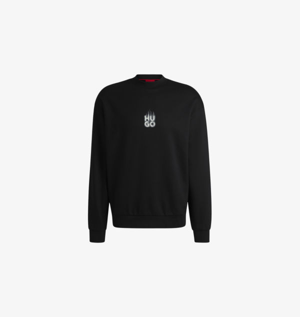 Толстовка из хлопкового джерси с фирменным принтом и круглым вырезом Hugo, черный
Толстовка из хлопкового джерси с фирменным принтом и круглым вырезом Hugo, черный