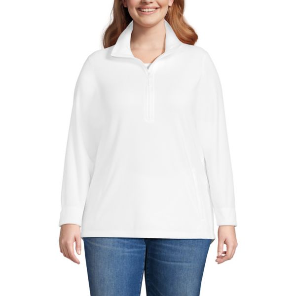 Флисовая туника-пуловер больших размеров с застежкой-молнией на четверть оборота для любой погоды Lands' End, белый
Флисовая туника-пуловер больших размеров с застежкой-молнией на четверть оборота для любой погоды Lands' End, белый