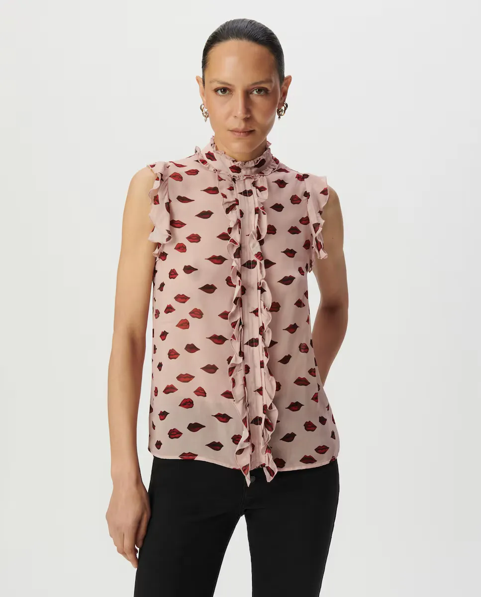 Женский топ без рукавов с рюшами IKKS, розовый
Женский топ без рукавов с рюшами IKKS, розовый