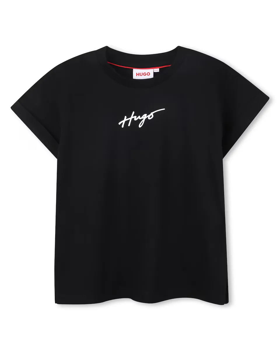 Футболка для девочек из 100% хлопка с короткими рукавами Hugo, чёрный
Футболка для девочек из 100% хлопка с короткими рукавами Hugo, чёрный