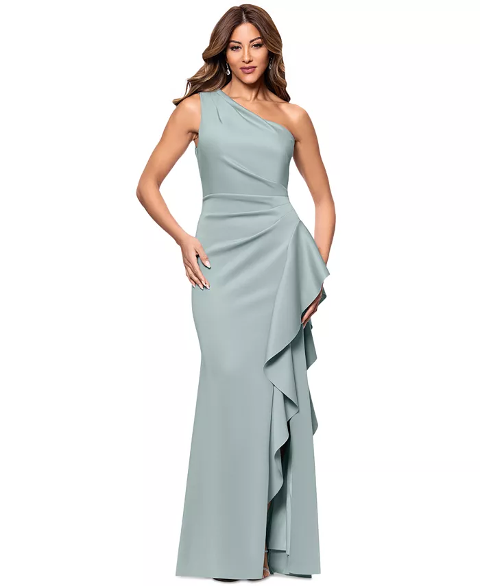 Женское платье с рюшами и одним плечом из неопрена XSCAPE, зеленый
Женское платье с рюшами и одним плечом из неопрена XSCAPE, зеленый