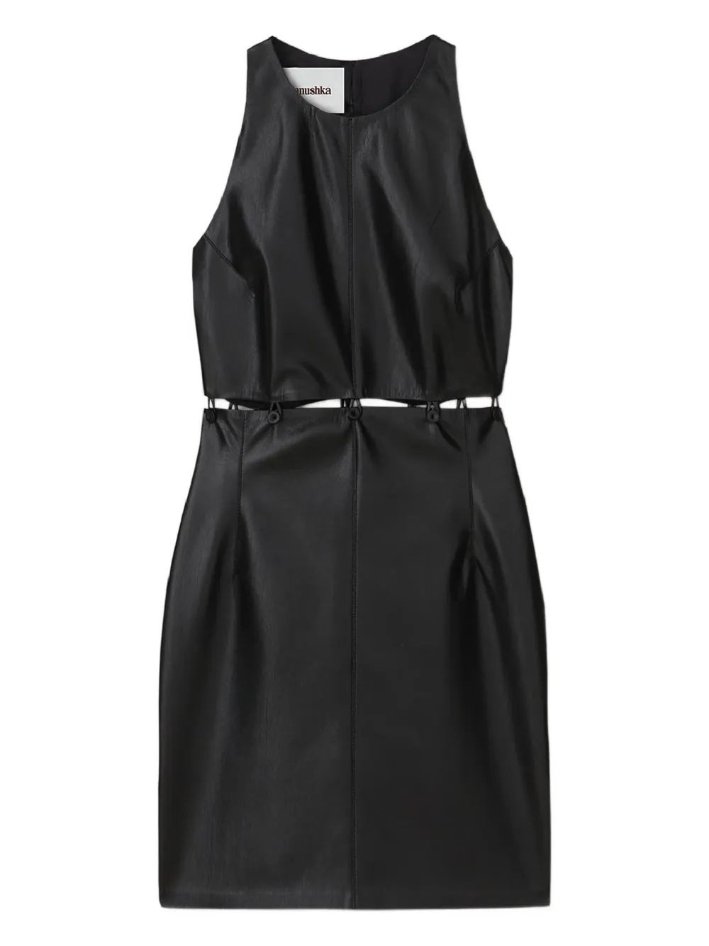 Мини-платье без рукавов Layan с пуговицами Nanushka, черный
Мини-платье без рукавов Layan с пуговицами Nanushka, черный