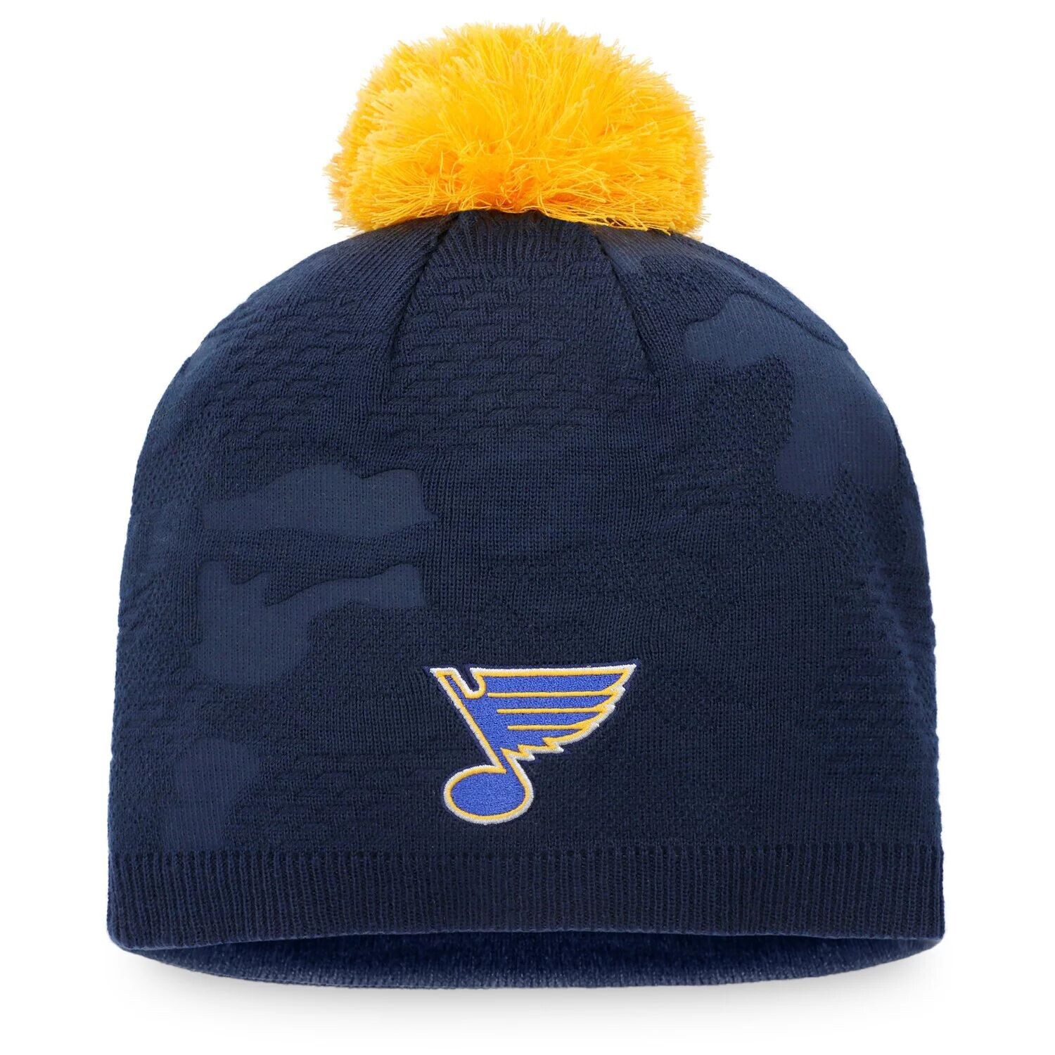 Женская фирменная шапка Fanatics темно-синего/золотого цвета St. Louis Blues Authentic Pro Team с помпоном для раздевалки Fanatics
Женская фирменная шапка Fanatics темно-синего/золотого цвета St. Louis Blues Authentic Pro Team с помпоном для раздевалки Fanatics