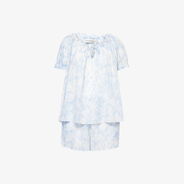 Комплект пижамы Desmond And Dempsey с короткими рукавами, синий
Комплект пижамы Desmond And Dempsey с короткими рукавами, синий